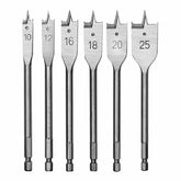 Satz Bohrer Workpro 10, 12, 16, 18, 20, 25 mm Kohlenstoffstahl Schaufel Holz 6 Stücke