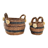 Korb-Set DKD Home Decor Naturfaser 31 x 31 x 33 cm Kolonial