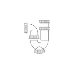 Spülbecken Siphon Mirtak PVC