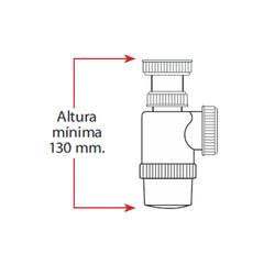 Spülbecken Siphon Mirtak Kunststoff PVC