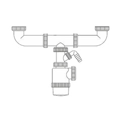 Spülbecken Siphon Mirtak PVC