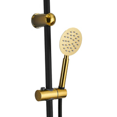 Dusche Säule Fontastock Schwarz Gold Edelstahl ABS Verchromt