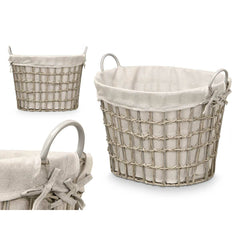 Korb Kipit Grau Polyester Stoff Polypropylen Eisen Kunststoff 50 % Baumwolle (6 Stück)