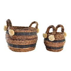 Korb-Set DKD Home Decor Naturfaser 31 x 31 x 33 cm Kolonial