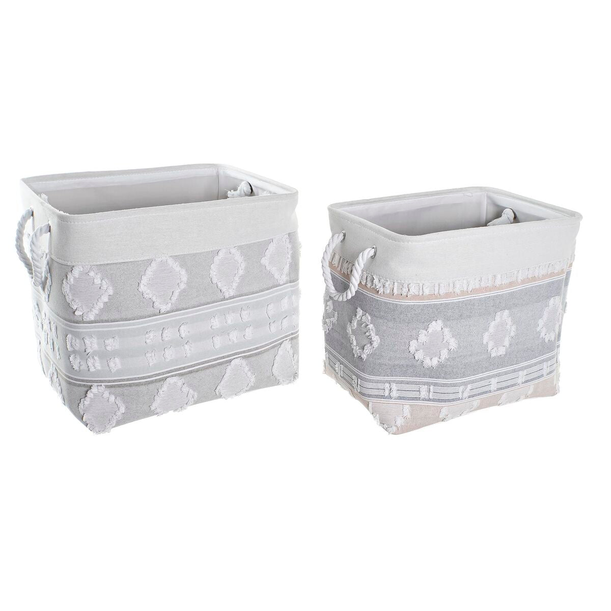 Korb-Set DKD Home Decor 45 x 35 x 40 cm Grau