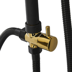 Dusche Säule Fontastock Schwarz Gold Edelstahl ABS Verchromt