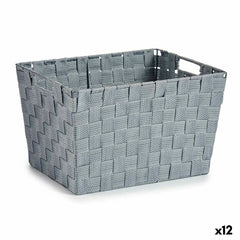Wäschekorb Kipit Grau Stoff Geflochten 10 L 25 x 20,5 x 35 cm (12 Stück)