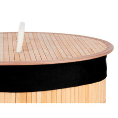 Korb für schmutzige Wäsche Kipit Schwarz natürlich Baumwolle Polyester Metall Bambus Viscose Holz MDF 48 L 37 x 50 x 37 cm (4 St