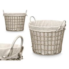 Korb Kipit Grau Polyester Stoff Polypropylen Eisen Kunststoff 50 % Baumwolle (6 Stück)